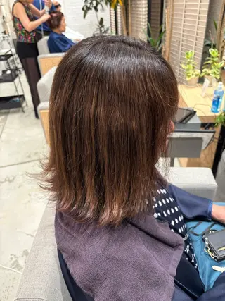 ミディアム カラー ヘアアレンジ stair:case 加藤由都のヘアスタイル