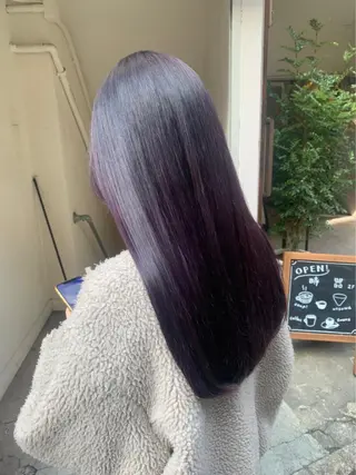 ロング カラー ハイライト✖️ 暗髪🤎Nahoのヘアスタイル