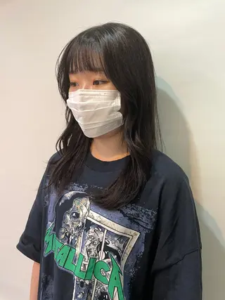 セミロング カラー silo所属・silo MOKA 顔周りカット🦦のヘアスタイル