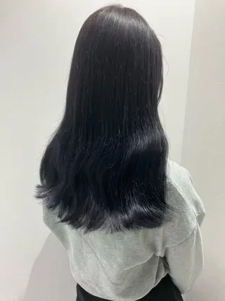 ロング カラー ヘアアレンジ 🫧透明感ラベンダー 似合わせ🫧あい🫧のヘアスタイル