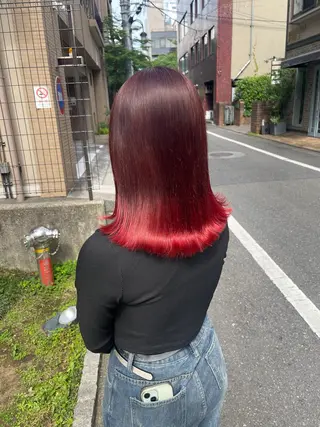 セミロング カラー Ash国立店 池田勇一”のヘアスタイル