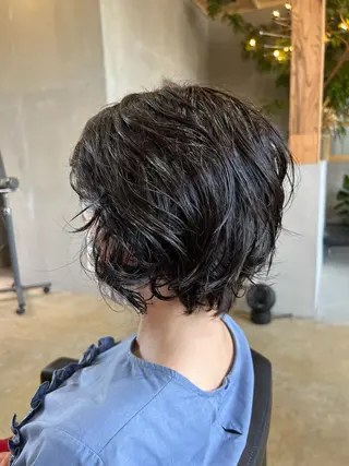 ショート パーマ SHINYA シンヤヘアーズのヘアスタイル