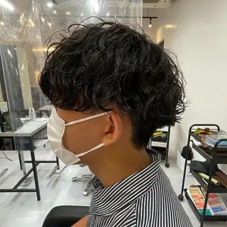 ショート 髪質改善× ハイライト溝江のヘアスタイル