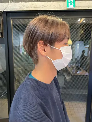 ショート カラー ヘアアレンジ satsuki 暖色・ブラウンカラーのヘアスタイル