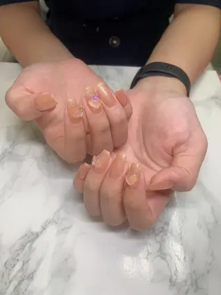 ネイル はな💎ネイル ワンホン、長さ出しのネイルデザイン