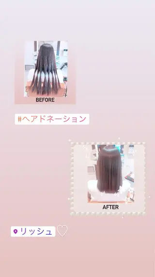 ミディアム ヘアサロンリッシュ所属・高石 かおりのヘアスタイル