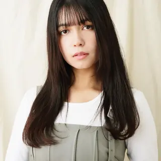 ロング カラー SiiＱbyLuca所属・鈴木 まりやのヘアスタイル