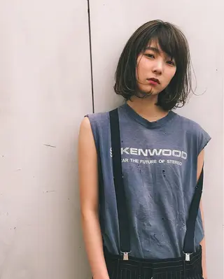 ショート カラー パーマ シェアサロン　salowin所属・✨ブリーチなし透明感 カラー🥇ユースケのヘアスタイル