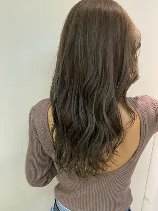 ロング カラー すぎもと さき⚡️ 朝ラク・*パーマのヘアスタイル
