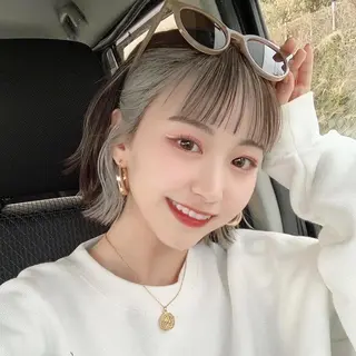 ミディアム カラー 韓国ヘア/艶カラー /田中悠佑のヘアスタイル