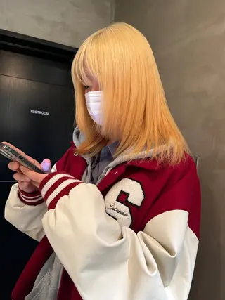 セミロング カラー デザインカラー❤︎ イシイレイのヘアスタイル