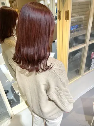 ミディアム カラー ボブ/パーマ 古家 佑真のヘアスタイル