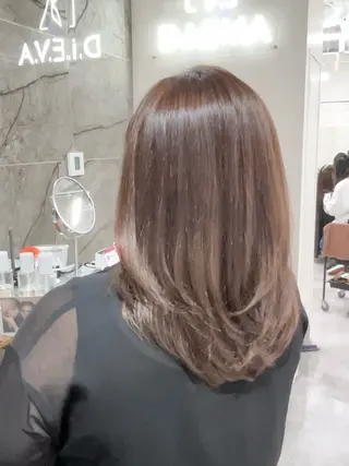 ミディアム D.I.E.V.A hair  錦糸町店所属・✨小顔レイヤー/ 艶カラー/清野龍平のヘアスタイル