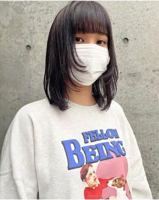 ミディアム 東村 桃花のヘアスタイル