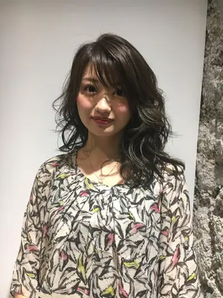 セミロング カラー 髪質改善ULTOWA ✨松井 美幸のヘアスタイル