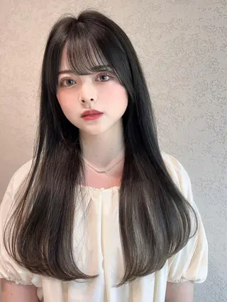 ロング カラー レイヤーカット/ 顔周り 五島巨幹のヘアスタイル