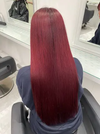 ロング カラー トレンド暖色ヘア🍒 miu🍒のヘアスタイル