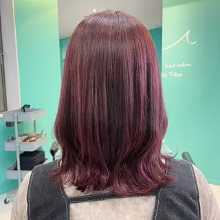 ミディアム カラー Natsuki🤍 透明感×艶カラー🫧のヘアスタイル