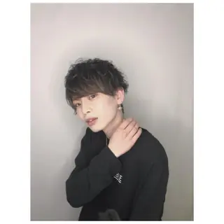 ショート カラー パーマ メンズ EARTH長岡店🩵 石原莉穂のヘアスタイル