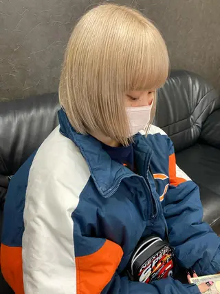 ショート カラー nono/パーマ /顔まわりカット🐈のヘアスタイル