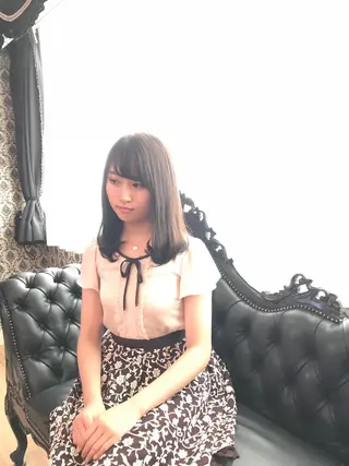 セミロング カラー 渋谷宮益坂 omoのヘアスタイル