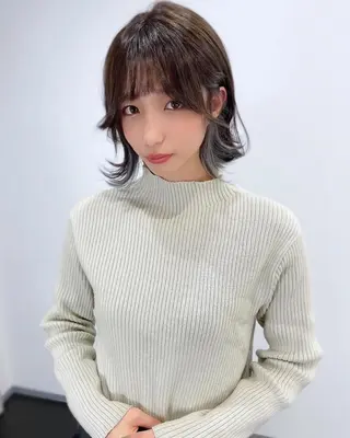 ミディアム カラー 柿本拓【全席完全個室 ログネオン】のヘアスタイル