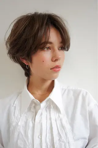 ショート カラー 似合わせ レイヤー須川のヘアスタイル