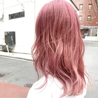 ミディアム カラー ヘアアレンジ ハイトーン/美髪矯正 🍃大江拓実のヘアスタイル