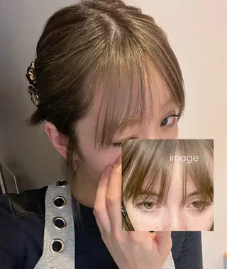 ミディアム カラー riri 🎀ナチュラル/縮毛のヘアスタイル