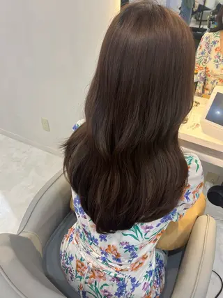 ロング カラー たけもと みさきのヘアスタイル