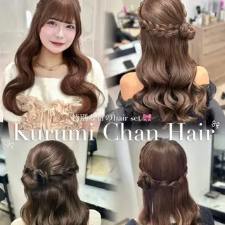 ロング ヘアアレンジ 𝒎𝒐𝒆🩰 名駅/ヘアメ/暖色♡のヘアスタイル