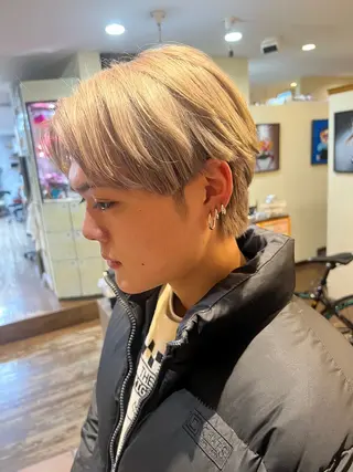 ショート カラー メンズ HAREKE Loopidea所属・鈴木結花/立川美容師 /モデル募集のヘアスタイル
