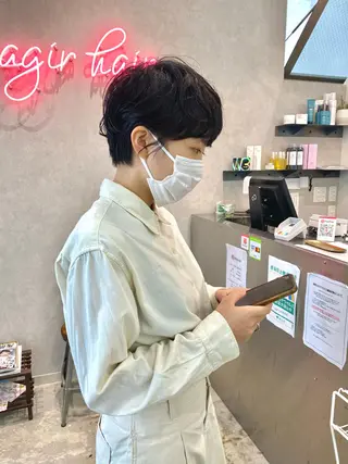 ショート パーマ ヘアアレンジ ♡韓国風ヘア 🐈♡MIHOのヘアスタイル