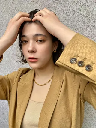 ショート カラー ヘアアレンジ ナカジ🌸ロブ/ボブ /前髪🌸のヘアスタイル