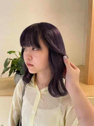 ミディアム カラー ヘアアレンジ 菱田 愛果のヘアスタイル