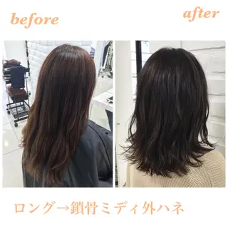 ミディアム カラー 【暖色カラー特化】 中山由梨のヘアスタイル