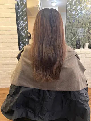 セミロング カラー 上川 美幸のヘアスタイル