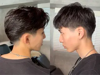 ショート パーマ メンズ SORA表参道所属・🫧透明感カラー🫧 暖色/島田晃太郎のヘアスタイル