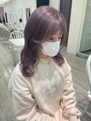 セミロング カラー miyu /大阪美容室のヘアスタイル