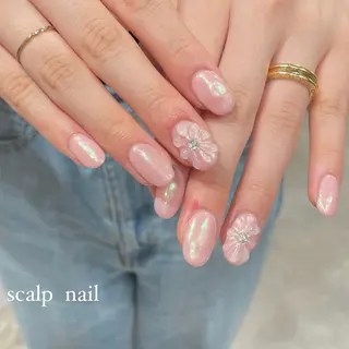 ネイル 淡色ネイル 🎀moeのネイルデザイン