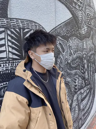 ショート カラー ヘアアレンジ メンズ haco+所属・🌈派手髪エクステ ブレイズ🌈ひろとのヘアスタイル