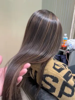 ロング カラー KIZU 髪質改善 オカルト怪談のヘアスタイル