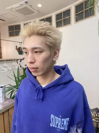 ショート カラー メンズ TRUCKIN UP THE PATH所属・さとう けんたのヘアスタイル