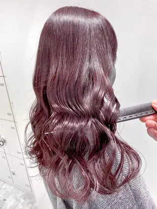 ミディアム カラー 柔らかbeige モトキのヘアスタイル