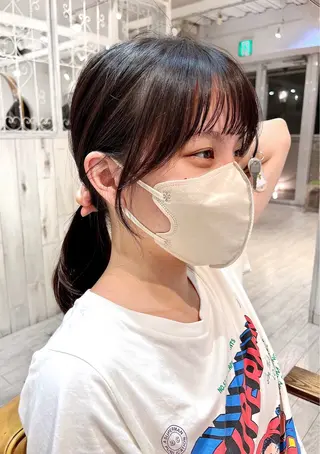 セミロング 【韓国ヘア×透明感 カラー】笹谷 莉未のヘアスタイル