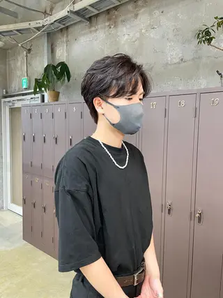 カラー メンズ フェザーパーマ/ 山口大輝のヘアスタイル