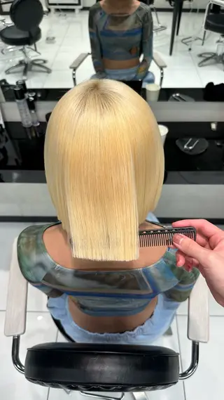 ミディアム カラー ハイトーン/ペール カラー/原宿/RENのヘアスタイル