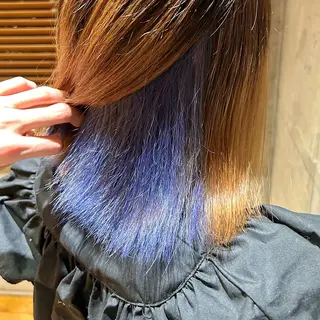 セミロング カラー インナーカラー ✂️櫻井海星のヘアスタイル