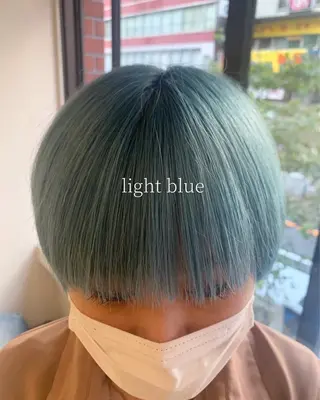 ショート 渋谷ハイトーン/ デザインカラー阿部のヘアスタイル