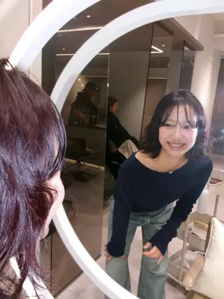 ミディアム カラー 乃天 ノアのヘアスタイル